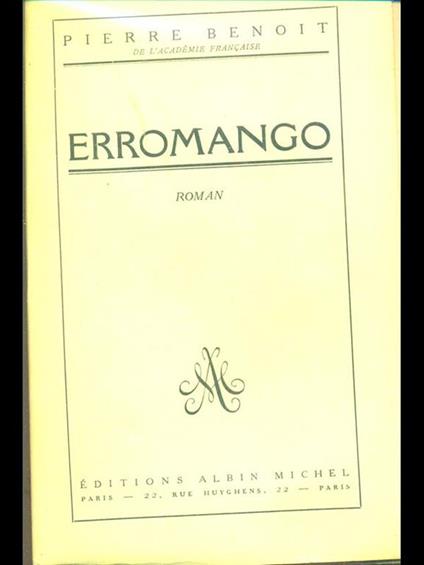 Erromango - Pierre Benoit - copertina
