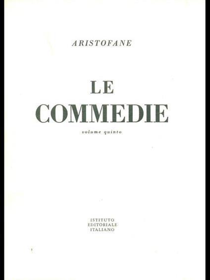 Le commedie. Vol. V - Aristofane - copertina