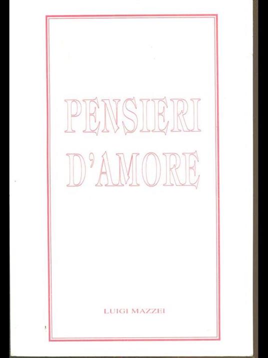 Pensieri d'amore - Luigi Mazzei - copertina