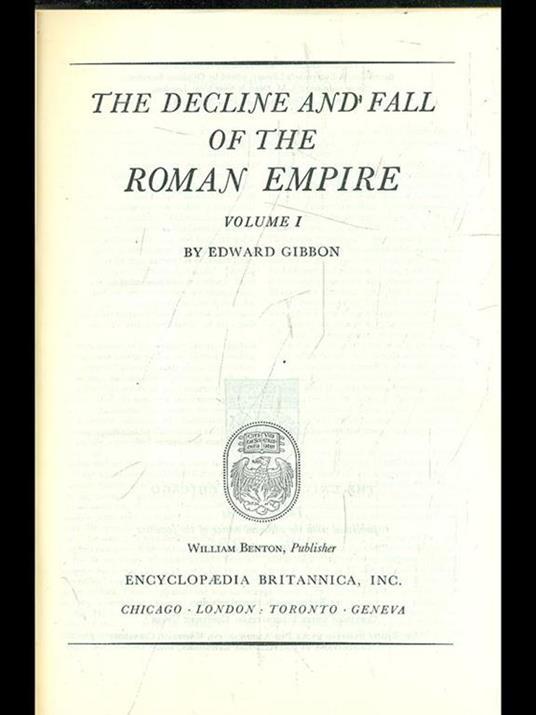 The decline and fall of the roman empire - Edward Gibbon - copertina