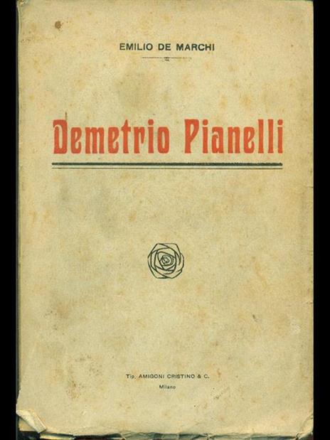 Demetrio Pianelli - Emilio De Marchi - copertina