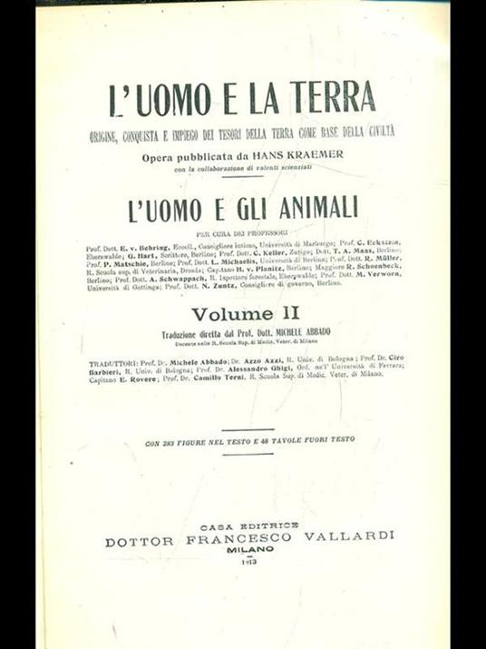 L' uomo e la terra Vol. 2. L' uomo e gli animali - copertina