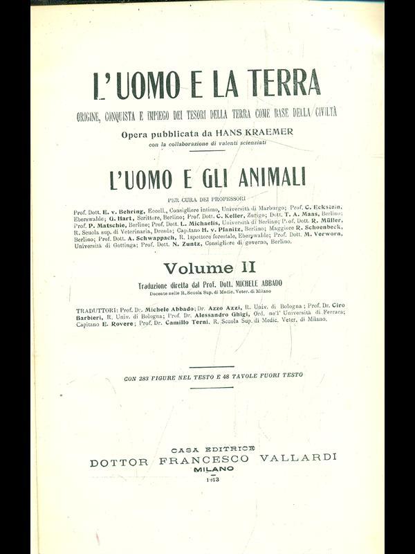 L' uomo e la terra Vol. 2. L' uomo e gli animali