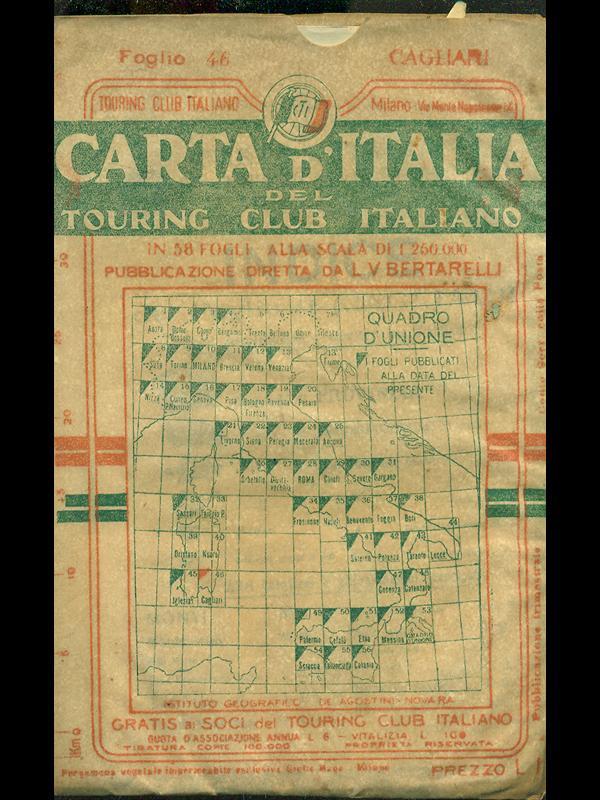 Carta d'Italia del Touring Club Italiano foglio n. 46: Cagliari