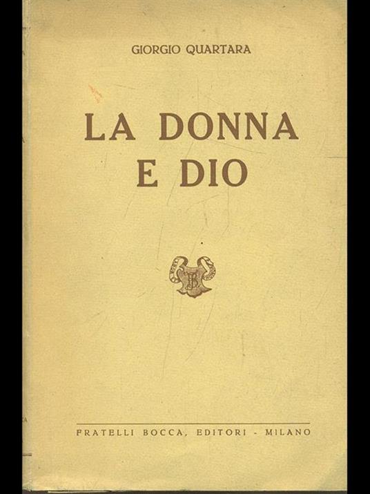 La Donna e dio - copertina