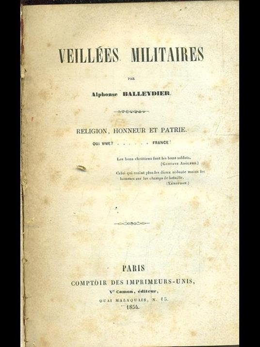 Veillées militaires - Alphonse Balleydier - copertina