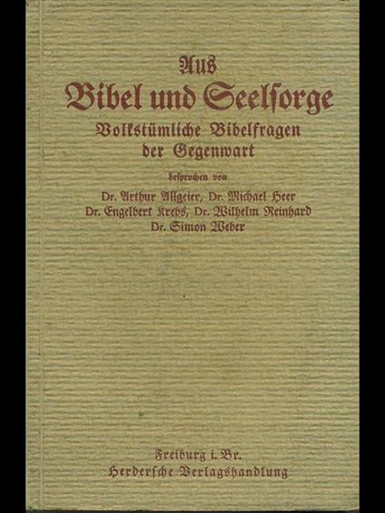 Aus bibel und geelforge - copertina