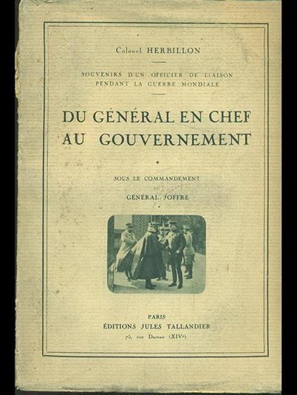 De general en chef au gouvernement - copertina