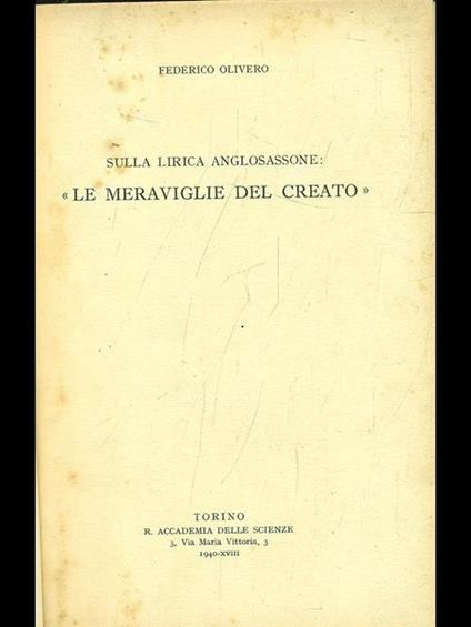 Le meraviglie del creato - copertina