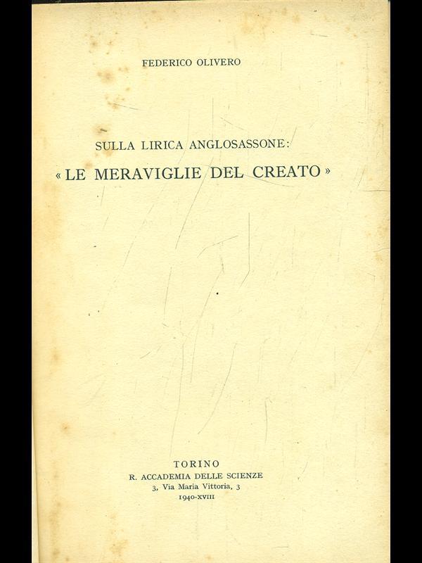 Le meraviglie del creato