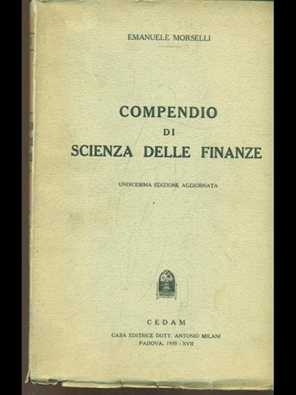 Compendio di scienza delle finanze - copertina