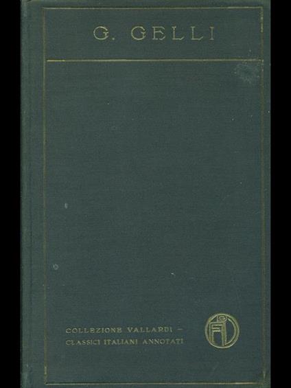 Scritti scelti - Giambattista Gelli - copertina