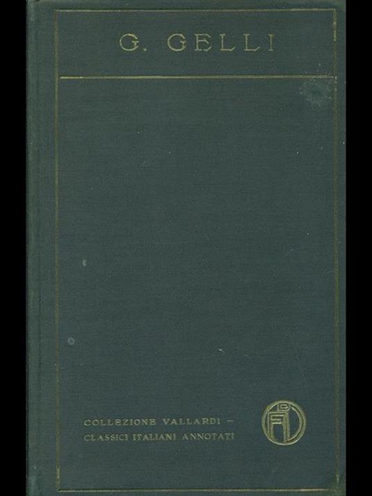 Scritti scelti - Giambattista Gelli - copertina