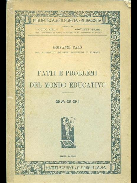 Fatti e problemi del mondo educativo- saggi - 3