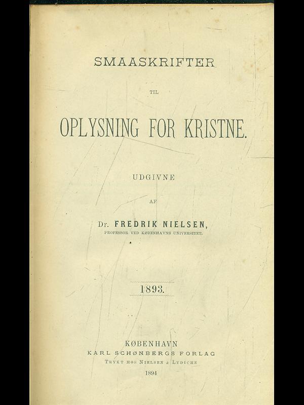 Smaaskrifer til oplysning for Kristne