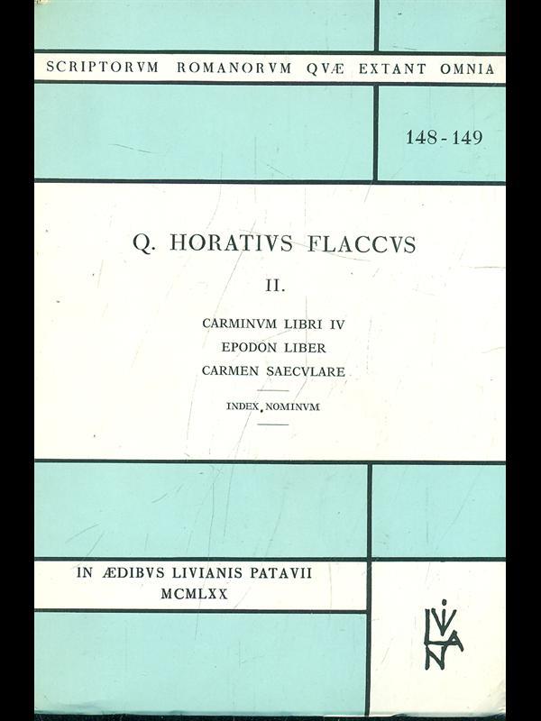 Carminvm libri IV. Epodon liber. Carmen saecvlare