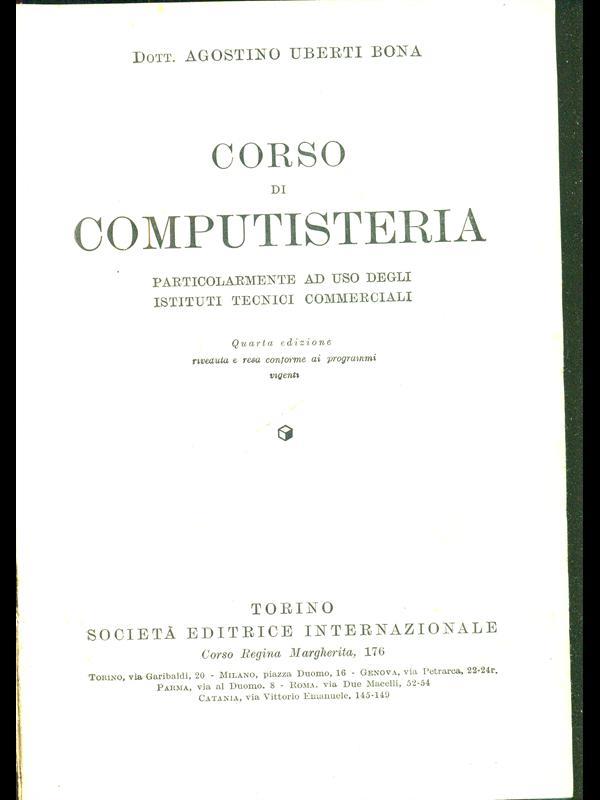 Corso di computisteria