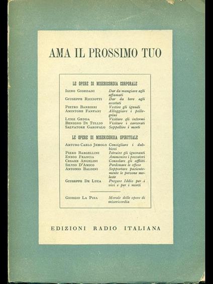 Ama il prossimo tuo - copertina