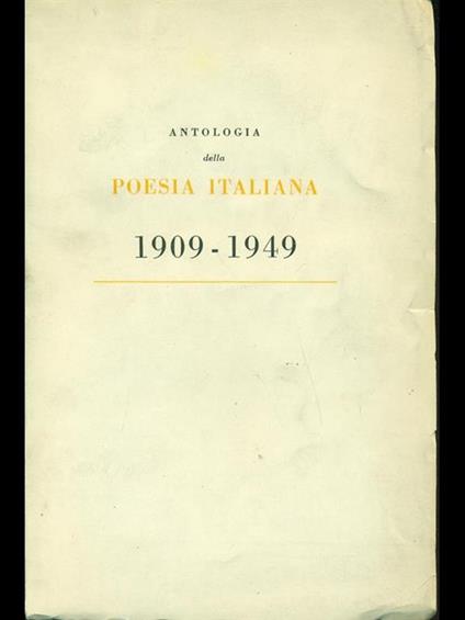 Antologia della poesia italiana 1909-1949 - copertina