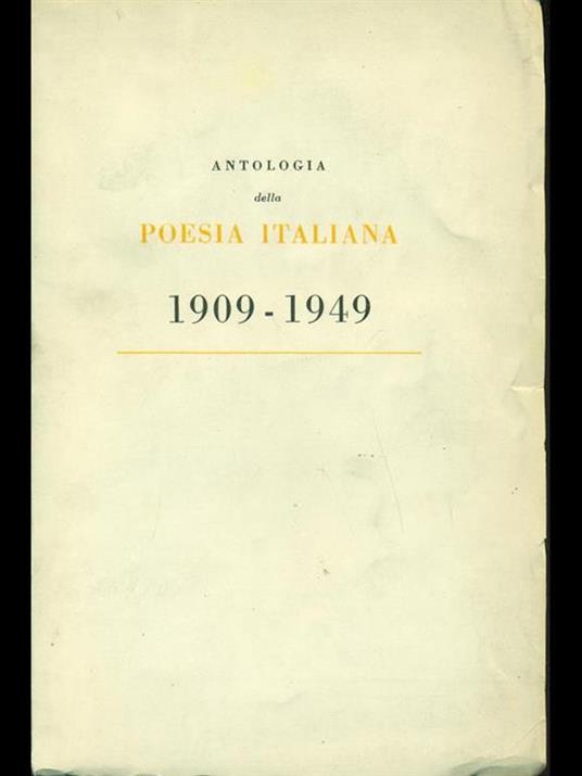 Antologia della poesia italiana 1909-1949 - copertina