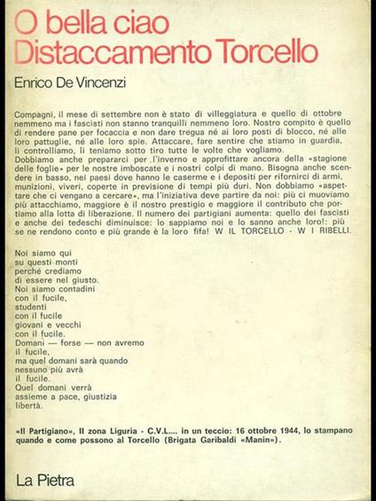 O bella ciao-Distaccamento Torcello - copertina