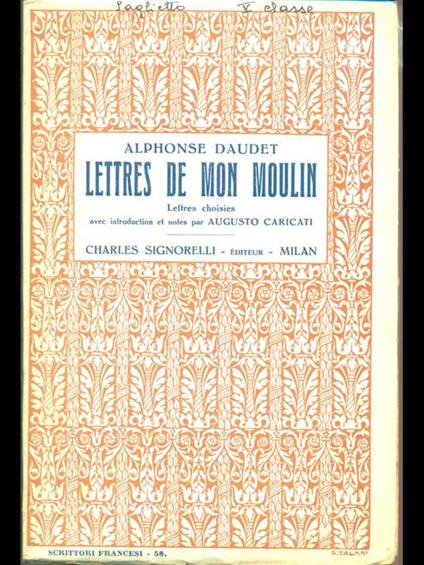 Lettres de mon Moulin - Alphonse Daudet - copertina