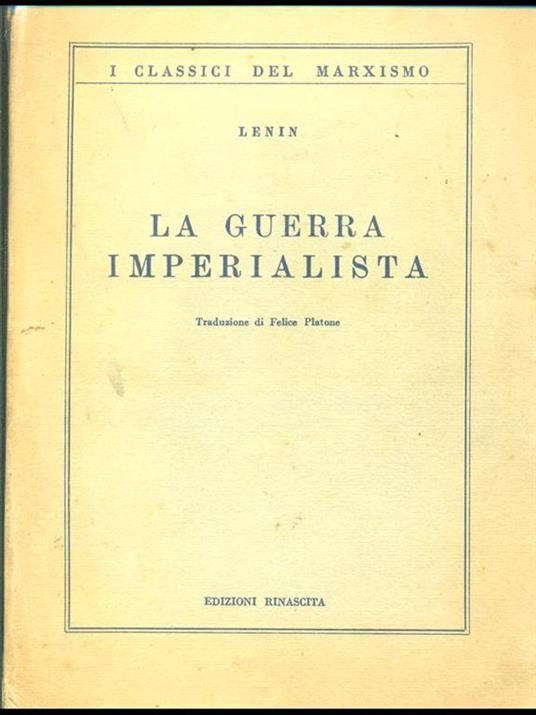La guerra imperialista - Lenin - copertina