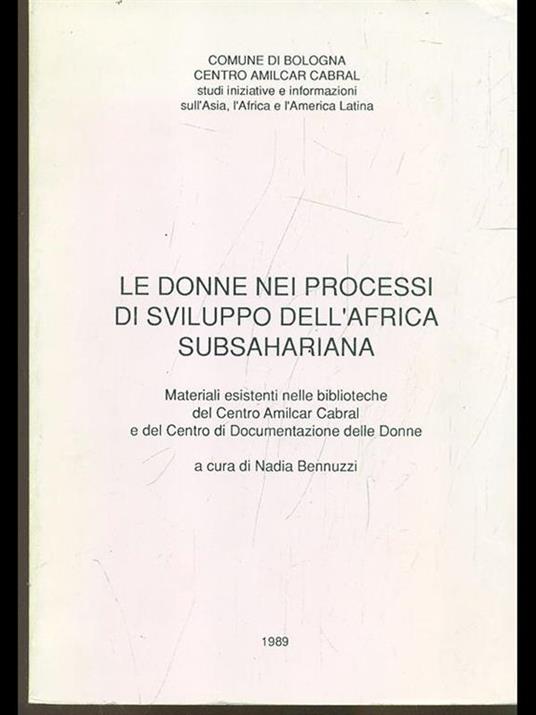 Le donne nei processi di sviluppo dell'Africa subsahariana - Nadia Bennuzzi - copertina