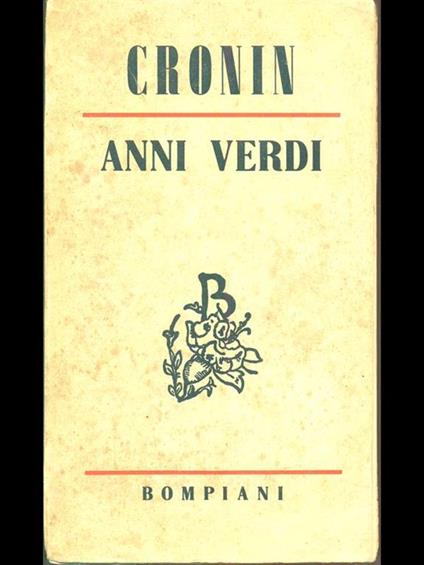 Anni verdi - A. Joseph Cronin - copertina