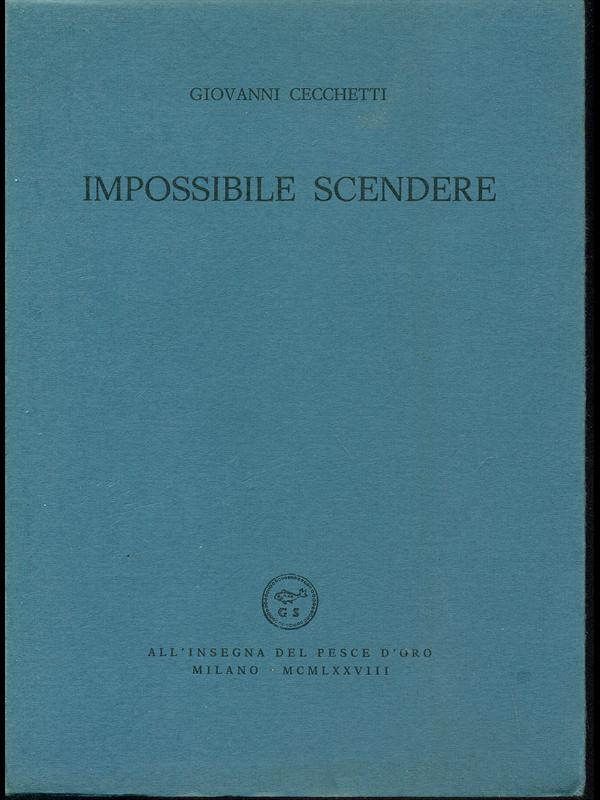 Impossibile scendere