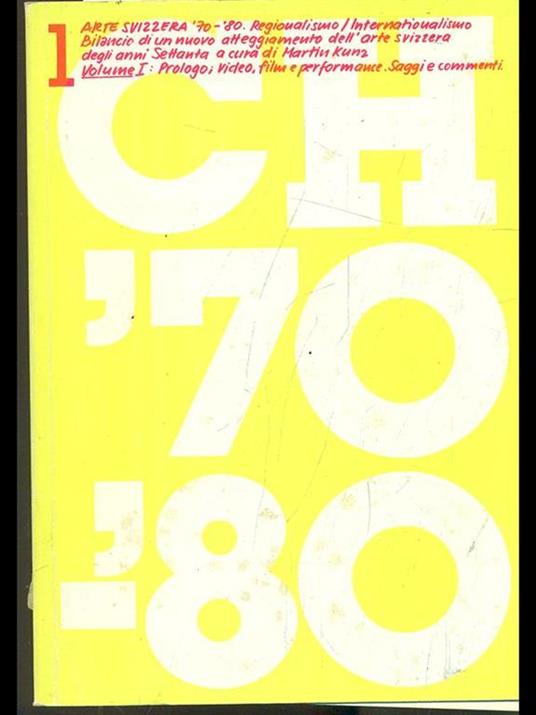 CH '70-'80. arte Svizzera - copertina