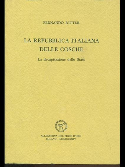 La repubblica italiana delle cosche - copertina