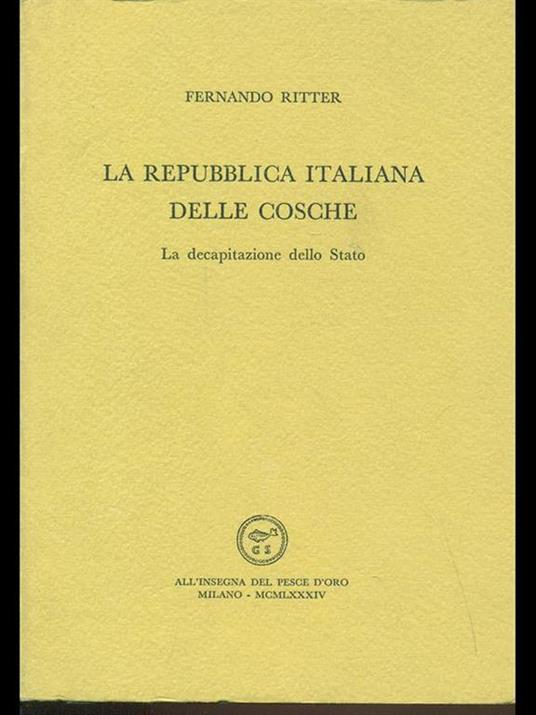 La repubblica italiana delle cosche - copertina