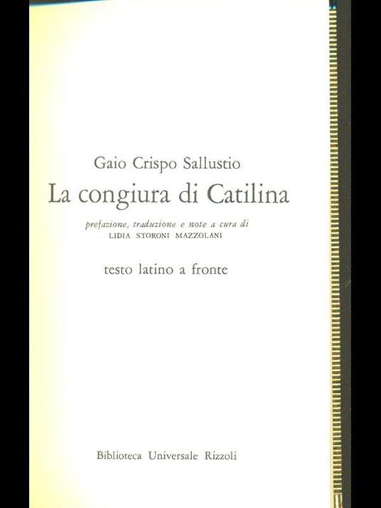 La congiura di Catilina - copertina