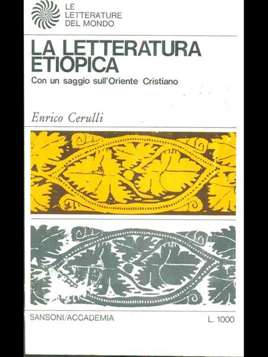 La letteratura etiopica - copertina
