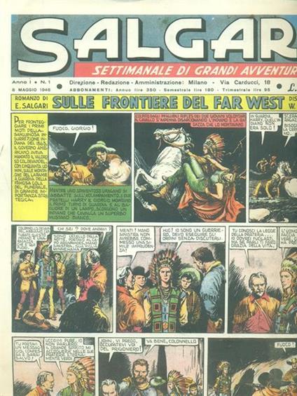 Salgari n. 1/8 maggio 1946 - copertina