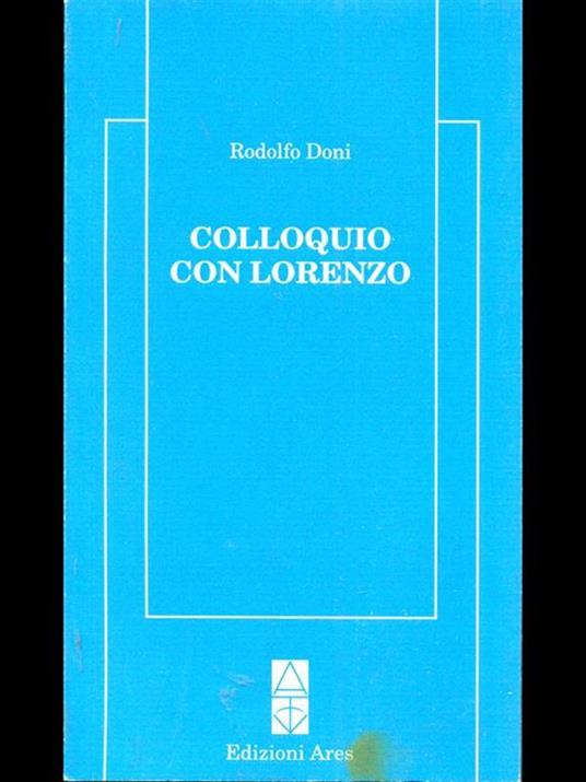 Colloquio con Lorenzo - Rodolfo Doni - copertina