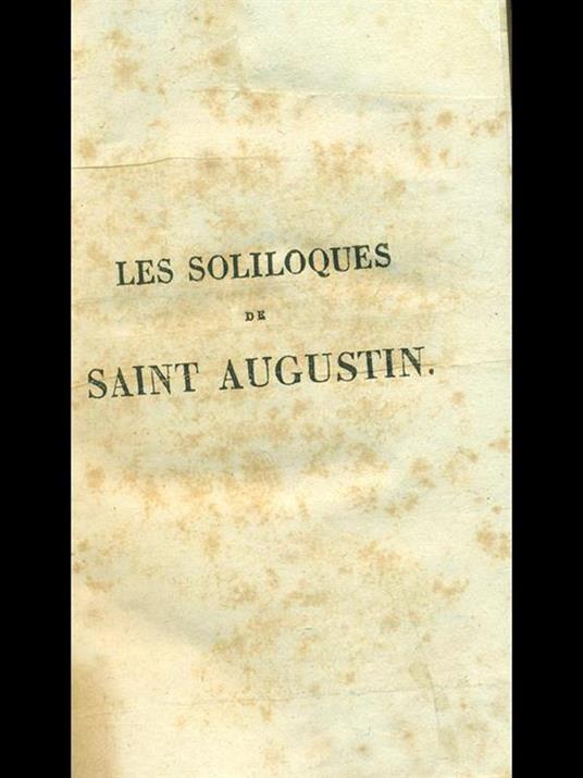 Les soliloques de Saint Augustin - Agostino (sant') - copertina