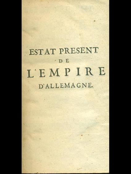 Estat present de l'empire D'Allemagne - copertina