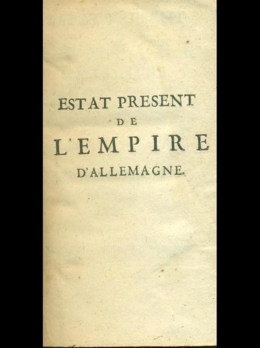 Estat present de l'empire D'Allemagne - copertina