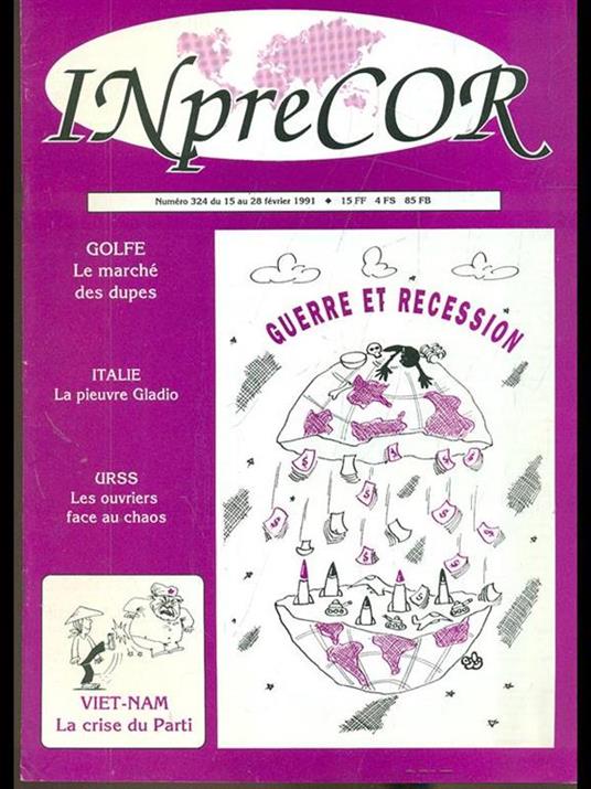 Inprecor n. 324/fevrier 1991 - copertina