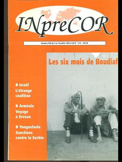 Inprecor n. 356/juillet 1992 - copertina