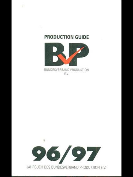 Production Guide 96/97 - copertina