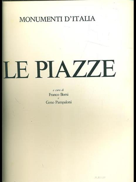 Le piazze - Franco Borsi,Geno Pampaloni - copertina
