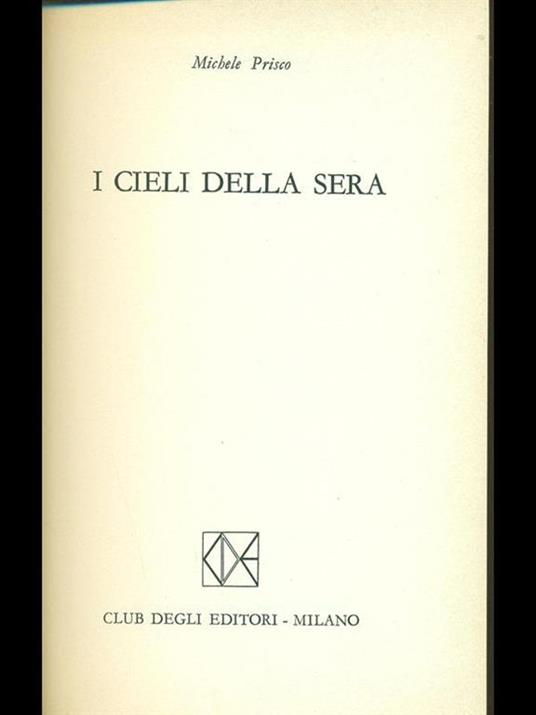 I cieli della sera - Michele Prisco - copertina