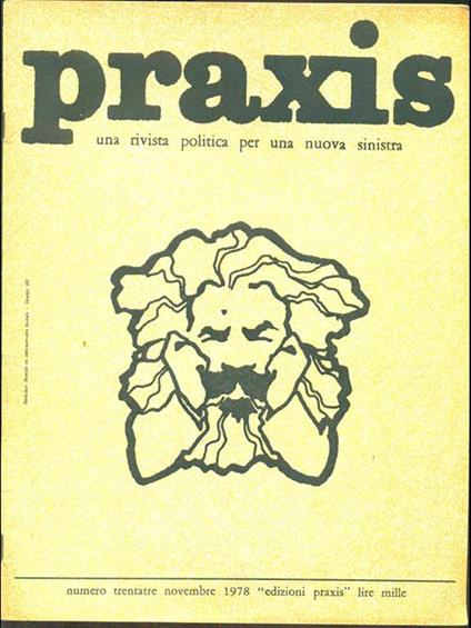 Praxis. N 33/novembre 1978 - copertina