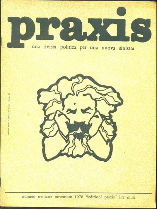 Praxis. N 33/novembre 1978 - copertina
