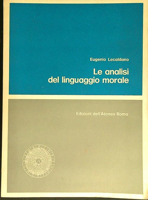 Le analisi del linguaggio morale