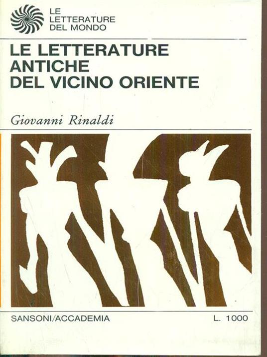 Le letterature antiche del vicino oriente - copertina