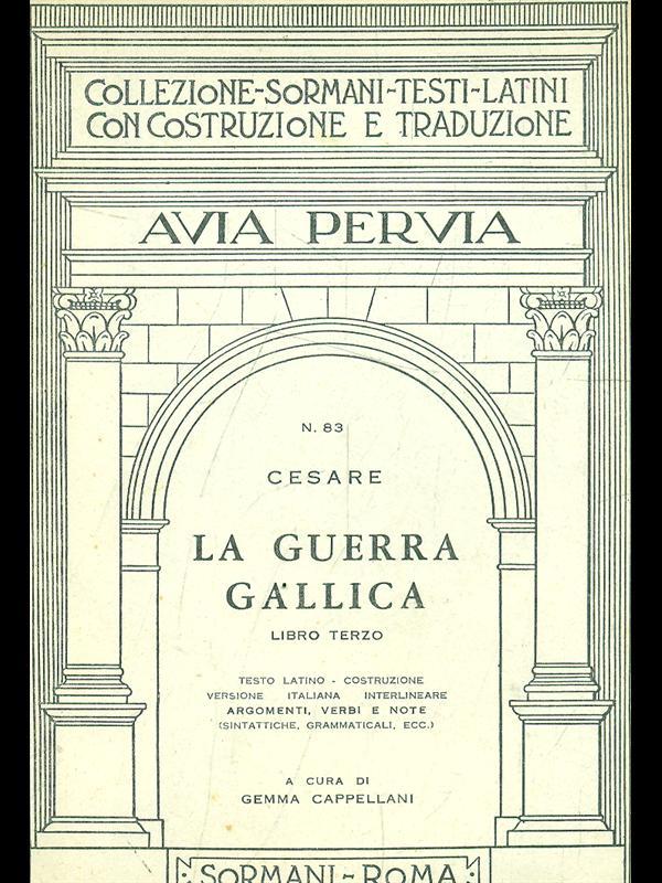 guerra gallica. Libro terzo